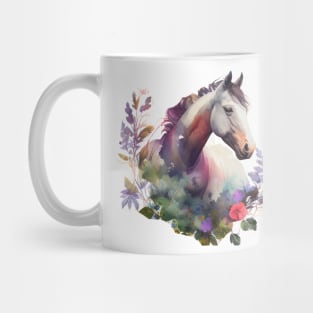 Horse Floral Mug